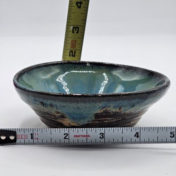Studio Pottery Small Bowl Trinket Dish Serving Bowl Artist Signed Handmade - Picture 7 of 8